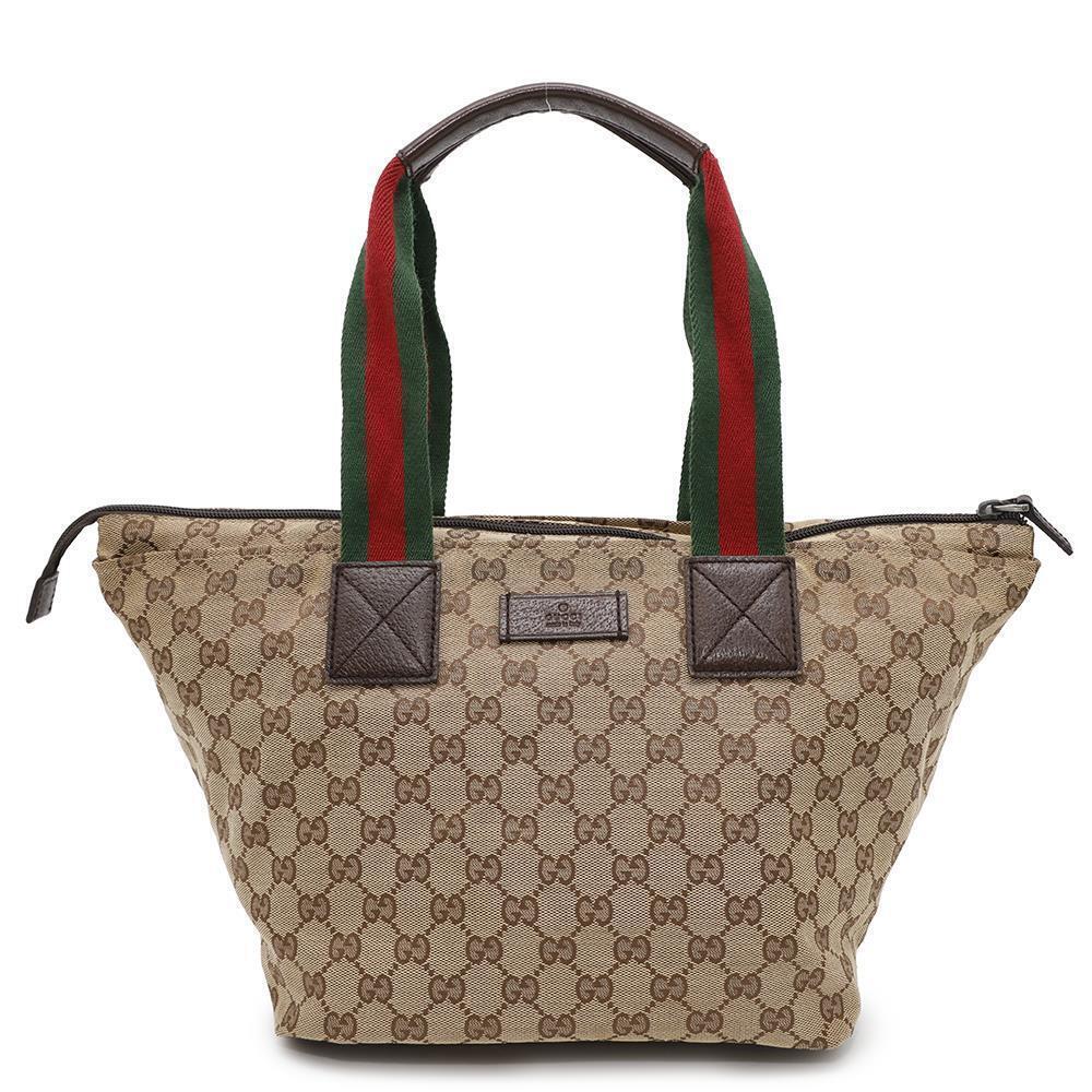 Gucci Tote Bag GG Canvas Sherry Line